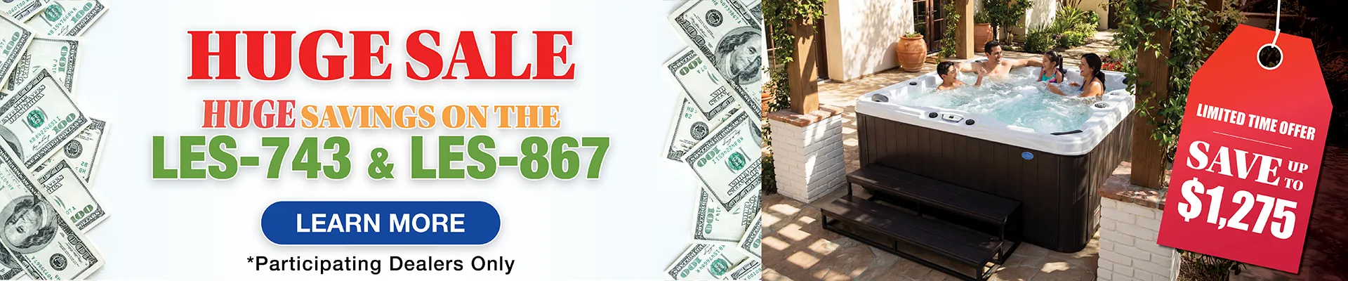 Calspas hot tub being used in a family setting - Cary